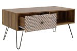 Tavolinë kafe dresser Boho  në ngjyrë arrë 100x50x46cm - Image 4