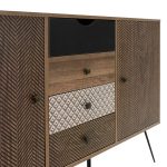 Buffet Boho  me katër sirtarë në ngjyrë arre 122x39,5x86cm - Image 6
