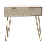 Konsola Isla  në pikturën e bardhë - ngjyra e artë 80x39x74cm - Image 3