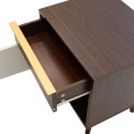 Komodinë shtrati Nastia, në ngjyrë të errët arrë - e bardhë 48x39x53cm - Image 5