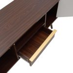 Mobilje televizori Nastia, në ngjyrë të errët arrë - e bardhë 110x39x47cm - Image 5