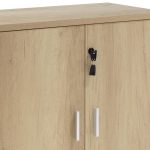 Raft librash Lotus, në ngjyrë lisi-gri e errët 80x40x80cm - Image 4