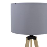 Llambë dyshemeje PWL-0002, Ε27 me këmbë sonoma dhe PVC nuancë gri, D38x140cm - Image 3