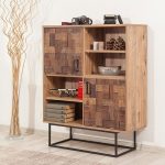 Kabineti me shumë qëllime PWF-0114  në ngjyrë pishe-të zezë 93x36x115cm - Image 2