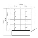 Kabineti me shumë qëllime PWF-0114  në ngjyrë pishe-të zezë 93x36x115cm - Image 5