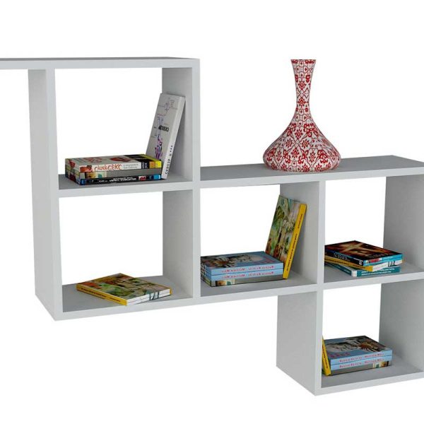 Raft muri PWF-0077 bardhë 147x22x82cm