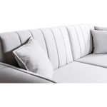 Divan me shtrat 3-vendësh PWF-0178, me stof ngjyrë krem, 202x80x85cm - Image 4