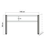 Sirtarë në ngjyrë pishe - e zezë 140x35x80cm - Image 4