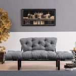 2 shtretër divan PWF-0018  me pëlhurë në ngjyrë gri 155x73x85cm - Image 5