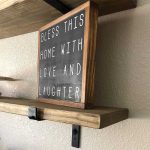 Wall Shelf 2 copë PWF-0314 arrë  - e zezë 60x14x16cm - Image 3