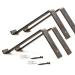 Wall Shelf 2 copë PWF-0314 arrë  - e zezë 60x14x16cm - Image 4