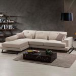 Kënd divani PWF-0503, kënd i djathtë, stof ekru-e zezë 308x190x92cm - Image 5