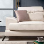 Kënd divani PWF-0503, kënd i djathtë, stof ekru-e zezë 308x190x92cm - Image 6