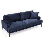 Divan 3-vendësh Fortune  velvet navy blue-black 205x88x90cm - Image 4