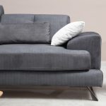 Sofa 3-vendëshe PWF-0508  pëlhurë anthracite-zi 225x79x92cm - Image 3