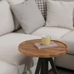 Kënd divani PWF-0507, kënd i majtë, stof bezhë-arrë 428x374x85cm - Image 4