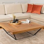 Kënd divani me tabure PWF-0506, kënd i majtë, stof bezhë-arrë 313x193x80cm - Image 5