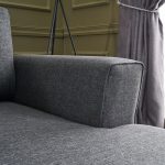 Kënd divani me shtrat, PWF-0536 me stof ngjyrë antracit, 300x202x78cm - Image 5