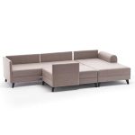 Kënd divani me shtrat PWF-0534, stof krem 300x202x78cm - Image 6