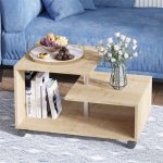 Tavolina e arkivolit PWF-0563 ngjyra  natyrore 80x52x40cm - Image 4