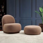 Poof PWF-0564  mocha pëlhurë D55x35cm - Image 2