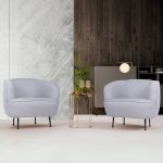 Armchair PWF-0568  pëlhurë gri 83x72x75cm - Image 2