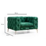 Kolltuk PWF-0579  pëlhurë gjelbër 108x90x70cm - Image 4