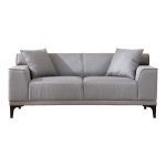 Divan 2 vendesh PWF-0566 pëlhurë  dritë gri 163x69x86cm - Image 4