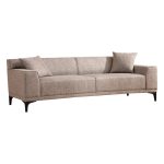 3 seater divan PWF-0566  pëlhurë bezhë-kafe 212x69x86cm