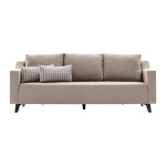 Divan-krevat 3-vendësh PWF-0592  pëlhurë krem 230x90x74cm - Image 3