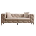 Divan 2-vendësh Chesterfield lloji PWF-0579 pëlhurë  ecru 197x90x73cm