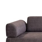 Divan me shtrat 3-vendësh PWF-0595, stof me ngjyrë antracit, 220x90x80cm - Image 6