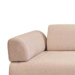 Divan me shtrat PWF-0595 3-vendësh, stof në ngjyrë bezhë, 220x90x80cm - Image 6