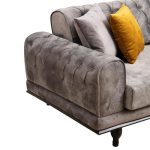 Divan-shtrat 3 vendësh PWF-0567, stof antracit 220x95x80cm - Image 5