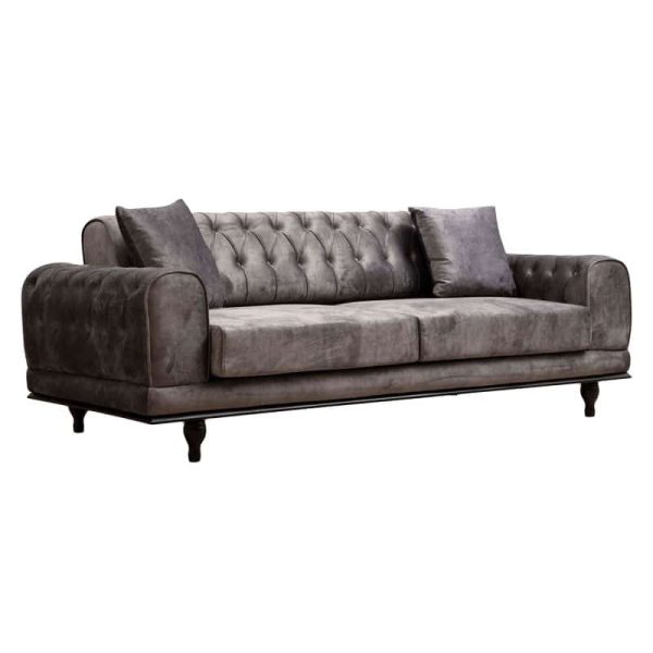Divan-shtrat 3 vendësh PWF-0567, stof antracit 220x95x80cm
