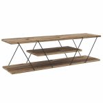 Mobilje televizori Tars, në ngjyrë sonoma me detaje të zeza 120x30x33cm - Image 4