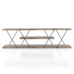 Mobilje televizori Tars, në ngjyrë sonoma me detaje të zeza 120x30x33cm - Image 5