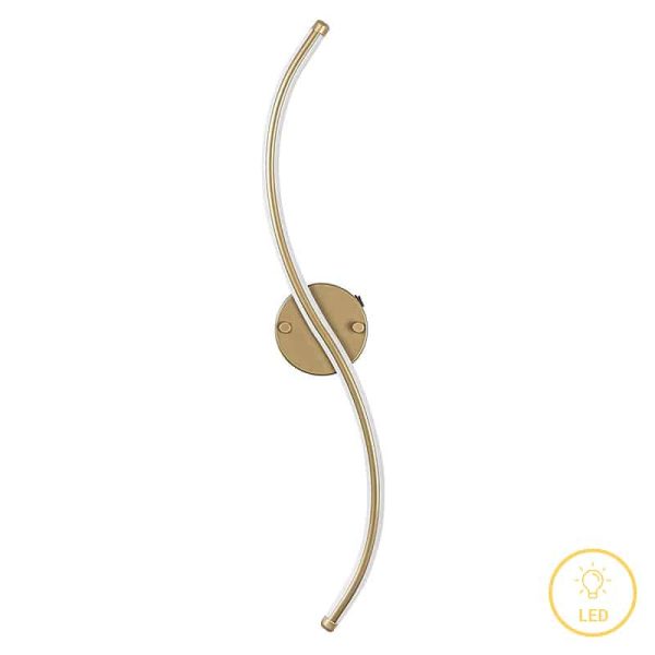 Llambë muri Le onde, LED 16W ngjyrë ari 10x5x67cm