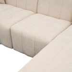 Divani i qoshes Beyza  majtas pëlhurë krem qoshe 299x160x73cm - Image 4