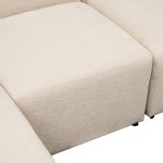 Kënd divani Lindena, kënd i djathtë, stof me ngjyrë krem, 296x158x72cm - Image 4