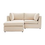 Divan me module të lëvizshme Mottona, stof ngjyrë krem 180x180x84cm - Image 4