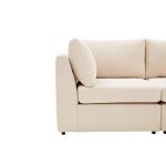 Divan me module të lëvizshme Mottona, stof ngjyrë krem 180x180x84cm - Image 6