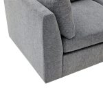 Divan me module të lëvizshme Mottona, stof gri i errët 180x180x84cm - Image 6