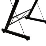 Tavolinë kompjuteri Levi, shumë-funksionale, MDF dhe metal në ngjyrë të zezë, 158x120x73cm - Image 5