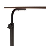 Tavolinë Piper me lartësi të rregullueshme, MDF në ngjyrë arre, metalike, 60x40x69-90cm - Image 5