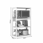 Raft dysheme Wille  metalike bardhë-natyrore 50x35x99.5cm - Image 3