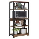 Njësia e sfelfit të dyshemesë Obra  metalike në ngjyrë arrë të zezë 60x30x126cm