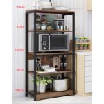 Njësia e sfelfit të dyshemesë Obra  metalike në ngjyrë arrë të zezë 60x30x126cm - Image 3