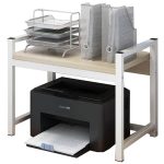 Njësia e raftit të dyshemesë Cadia  metalike me ngjyrë të bardhë-natyrore 53x35x44cm