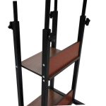 Tavolinë anësore mbi rrota Babs  me ngjyrë të zezë arrë 60x40x86cm - Image 3